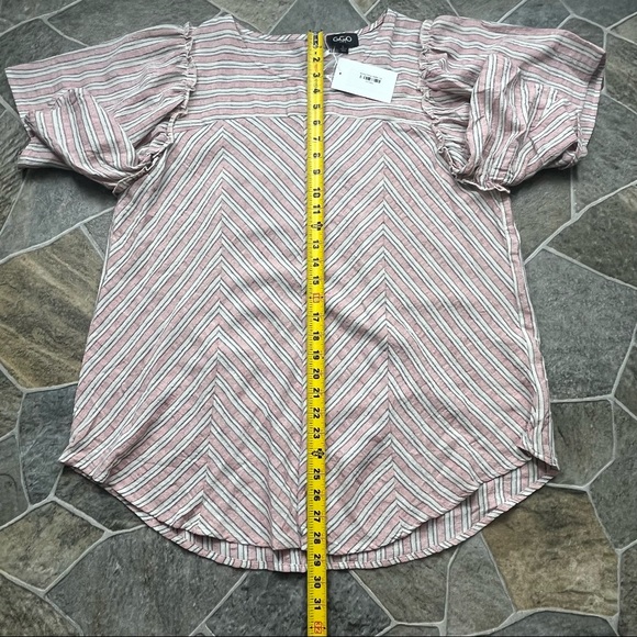 GiGiO Striped Spring Picnic Ruffle Top - Picture 8 of 10